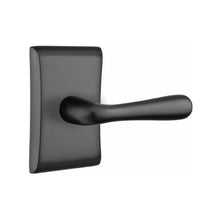 Load image into Gallery viewer, BASEL (BA) PASSAGE (HALL/CLOSET) LEVER WITH 2-3/8" BACKSET AND 1/4" ROUND FACEPLATE AND STRIKEPLATE