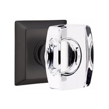 Load image into Gallery viewer, WINDSOR GLASS (WS) PASSAGE (HALL/CLOSET) KNOB WITH 2-3/8" BACKSET AND 1/4" ROUND FACEPLATE AND STRIKEPLATE WITH TRADITIONAL ROSETTE