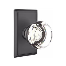 Load image into Gallery viewer, GEORGETOWN GLASS (GT) PASSAGE (HALL/CLOSET) KNOB WITH 2-3/8" BACKSET AND 1/4" ROUND FACEPLATE AND STRIKEPLATE
