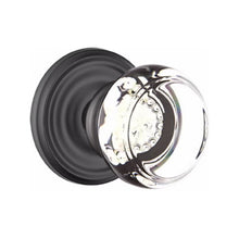 Load image into Gallery viewer, GEORGETOWN GLASS (GT) PRIVACY (BED/BATH) KNOB WITH 2-3/8" BACKSET AND 1/4" ROUND FACEPLATE AND STRIKEPLATE