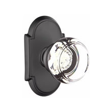 Load image into Gallery viewer, GEORGETOWN GLASS (GT) PRIVACY (BED/BATH) KNOB WITH 2-3/8" BACKSET AND 1/4" ROUND FACEPLATE AND STRIKEPLATE