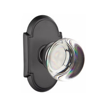 Load image into Gallery viewer, PROVIDENCE GLASS (PC) PASSAGE (HALL/CLOSET) KNOB WITH 2-3/8" BACKSET AND 1/4" ROUND FACEPLATE AND STRIKEPLATE
