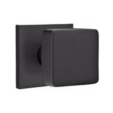 Load image into Gallery viewer, SQUARE (SQU) PASSAGE (HALL/CLOSET) KNOB WITH 2-3/8" BACKSET AND 1/4" ROUND FACEPLATE AND STRIKEPLATE