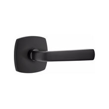 Load image into Gallery viewer, SION (SIO) PRIVACY (BED/BATH) LEVER WITH 2-3/8" BACKSET AND 1/4" ROUND FACEPLATE AND STRIKEPLATE