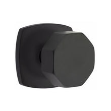 Load image into Gallery viewer, OCTAGON (OCT) PRIVACY (BED/BATH) KNOB WITH 2-3/8" BACKSET AND 1/4" ROUND FACEPLATE AND STRIKEPLATE