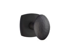 Load image into Gallery viewer, HAMMERED EGG (HE) PRIVACY (BED/BATH) KNOB WITH 2-3/8" BACKSET AND 1/4" ROUND FACEPLATE AND STRIKEPLATE