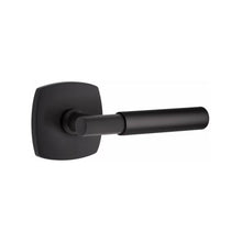 Load image into Gallery viewer, MYLES (MYL) PRIVACY (BED/BATH) LEVER WITH 2-3/8" BACKSET AND 1/4" ROUND FACEPLATE AND STRIKEPLATE