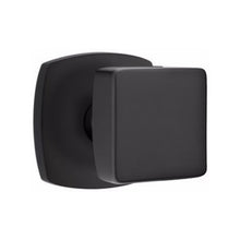 Load image into Gallery viewer, SQUARE (SQU) PRIVACY (BED/BATH) KNOB WITH 2-3/8" BACKSET AND 1/4" ROUND FACEPLATE AND STRIKEPLATE