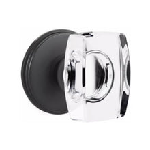Load image into Gallery viewer, WINDSOR GLASS (WS) PASSAGE (HALL/CLOSET) KNOB WITH 2-3/8" BACKSET AND 1/4" ROUND FACEPLATE AND STRIKEPLATE WITH TRADITIONAL ROSETTE