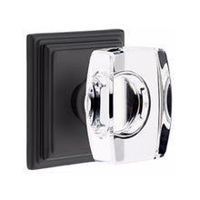 Load image into Gallery viewer, WINDSOR GLASS (WS) PASSAGE (HALL/CLOSET) KNOB WITH 2-3/8" BACKSET AND 1/4" ROUND FACEPLATE AND STRIKEPLATE WITH TRADITIONAL ROSETTE