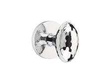 Load image into Gallery viewer, HAMMERED EGG (HE) PRIVACY (BED/BATH) KNOB WITH 2-3/8" BACKSET AND 1/4" ROUND FACEPLATE AND STRIKEPLATE