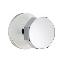 Load image into Gallery viewer, OCTAGON (OCT) PRIVACY (BED/BATH) KNOB WITH 2-3/8" BACKSET AND 1/4" ROUND FACEPLATE AND STRIKEPLATE