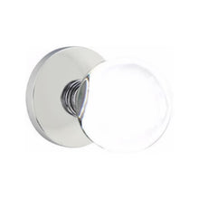 Load image into Gallery viewer, BRISTOL GLASS (BL) PASSAGE (HALL/CLOSET) KNOB WITH 2-3/8" BACKSET AND 1/4" ROUND FACEPLATE AND STRIKEPLATE WITH MODERN ROSETTE