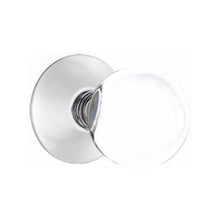 Load image into Gallery viewer, BRISTOL GLASS (BL) PRIVACY (BED/BATH) KNOB WITH 2-3/8" BACKSET AND 1/4" ROUND FACEPLATE AND STRIKEPLATE WITH MODERN ROSETTE