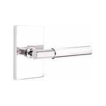 Load image into Gallery viewer, MYLES (MYL) PRIVACY (BED/BATH) LEVER WITH 2-3/8" BACKSET AND 1/4" ROUND FACEPLATE AND STRIKEPLATE