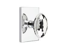 Load image into Gallery viewer, HAMMERED EGG (HE) PRIVACY (BED/BATH) KNOB WITH 2-3/8" BACKSET AND 1/4" ROUND FACEPLATE AND STRIKEPLATE