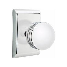 Load image into Gallery viewer, BERN (BN) PRIVACY (BED/BATH) KNOB WITH 2-3/8" BACKSET AND 1/4" ROUND FACEPLATE AND STRIKEPLATE