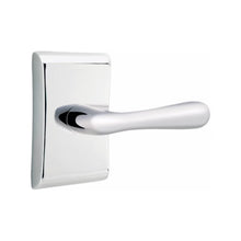 Load image into Gallery viewer, BASEL (BA) PRIVACY (BED/BATH) LEVER WITH 2-3/8" BACKSET AND 1/4" ROUND FACEPLATE AND STRIKEPLATE