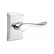 Load image into Gallery viewer, LUZERN (LU) PRIVACY (BED/BATH) LEVER WITH 2-3/8" BACKSET AND 1/4" ROUND FACEPLATE AND STRIKEPLATE