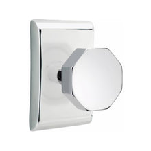 Load image into Gallery viewer, OCTAGON (OCT) PASSAGE (HALL/CLOSET) KNOB WITH 2-3/8" BACKSET AND 1/4" ROUND FACEPLATE AND STRIKEPLATE