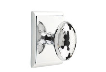 Load image into Gallery viewer, HAMMERED EGG (HE) PASSAGE (HALL/CLOSET) KNOB WITH 2-3/8" BACKSET AND 1/4" ROUND FACEPLATE AND STRIKEPLATE