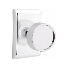 Load image into Gallery viewer, VERVE (VR) PRIVACY (BED/BATH) KNOB WITH 2-3/8" BACKSET AND 1/4" ROUND FACEPLATE AND STRIKEPLATE