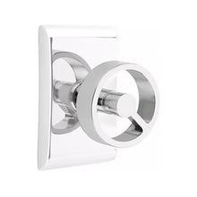 Load image into Gallery viewer, SPOKE (SPK) PRIVACY (BED/BATH) KNOB WITH 2-3/8" BACKSET AND 1/4" ROUND FACEPLATE AND STRIKEPLATE