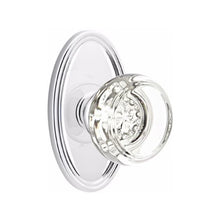 Load image into Gallery viewer, GEORGETOWN GLASS (GT) PASSAGE (HALL/CLOSET) KNOB WITH 2-3/8" BACKSET AND 1/4" ROUND FACEPLATE AND STRIKEPLATE