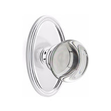 Load image into Gallery viewer, PROVIDENCE GLASS (PC) PASSAGE (HALL/CLOSET) KNOB WITH 2-3/8" BACKSET AND 1/4" ROUND FACEPLATE AND STRIKEPLATE