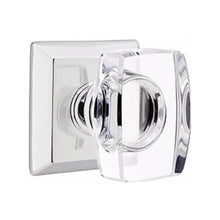 Load image into Gallery viewer, WINDSOR GLASS (WS) PASSAGE (HALL/CLOSET) KNOB WITH 2-3/8" BACKSET AND 1/4" ROUND FACEPLATE AND STRIKEPLATE WITH TRADITIONAL ROSETTE