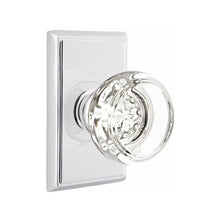 Load image into Gallery viewer, GEORGETOWN GLASS (GT) PASSAGE (HALL/CLOSET) KNOB WITH 2-3/8" BACKSET AND 1/4" ROUND FACEPLATE AND STRIKEPLATE
