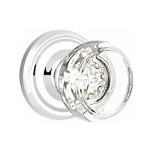 Load image into Gallery viewer, GEORGETOWN GLASS (GT) PRIVACY (BED/BATH) KNOB WITH 2-3/8" BACKSET AND 1/4" ROUND FACEPLATE AND STRIKEPLATE