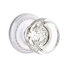 Load image into Gallery viewer, GEORGETOWN GLASS (GT) PRIVACY (BED/BATH) KNOB WITH 2-3/8" BACKSET AND 1/4" ROUND FACEPLATE AND STRIKEPLATE