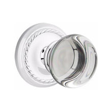 Load image into Gallery viewer, PROVIDENCE GLASS (PC) PASSAGE (HALL/CLOSET) KNOB WITH 2-3/8" BACKSET AND 1/4" ROUND FACEPLATE AND STRIKEPLATE