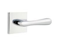 Load image into Gallery viewer, BASEL (BA) PRIVACY (BED/BATH) LEVER WITH 2-3/8" BACKSET AND 1/4" ROUND FACEPLATE AND STRIKEPLATE