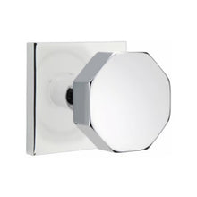 Load image into Gallery viewer, OCTAGON (OCT) PRIVACY (BED/BATH) KNOB WITH 2-3/8" BACKSET AND 1/4" ROUND FACEPLATE AND STRIKEPLATE