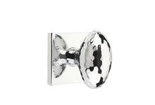 Load image into Gallery viewer, HAMMERED EGG (HE) PRIVACY (BED/BATH) KNOB WITH 2-3/8" BACKSET AND 1/4" ROUND FACEPLATE AND STRIKEPLATE
