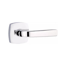 Load image into Gallery viewer, SION (SIO) PRIVACY (BED/BATH) LEVER WITH 2-3/8" BACKSET AND 1/4" ROUND FACEPLATE AND STRIKEPLATE