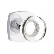 Load image into Gallery viewer, MODERN DISC GLASS (MDC) PASSAGE (HALL/CLOSET) KNOB WITH 2-3/8" BACKSET AND 1/4" ROUND FACEPLATE AND STRIKEPLATE