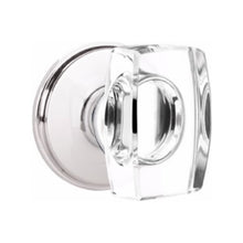 Load image into Gallery viewer, WINDSOR GLASS (WS) PASSAGE (HALL/CLOSET) KNOB WITH 2-3/8" BACKSET AND 1/4" ROUND FACEPLATE AND STRIKEPLATE WITH TRADITIONAL ROSETTE