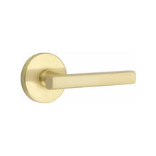 Load image into Gallery viewer, FREESTONE (FRL) PRIVACY (BED/BATH) LEVER WITH 2-3/8" BACKSET AND 1/4" ROUND FACEPLATE AND STRIKEPLATE