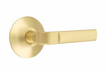 Load image into Gallery viewer, ASTON (AST) PASSAGE (HALL/CLOSET) LEVER WITH 2-3/8" BACKSET AND 1/4" ROUND FACEPLATE AND STRIKEPLATE