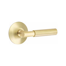 Load image into Gallery viewer, MYLES (MYL) PRIVACY (BED/BATH) LEVER WITH 2-3/8" BACKSET AND 1/4" ROUND FACEPLATE AND STRIKEPLATE