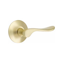 Load image into Gallery viewer, LUZERN (LU) PRIVACY (BED/BATH) LEVER WITH 2-3/8" BACKSET AND 1/4" ROUND FACEPLATE AND STRIKEPLATE