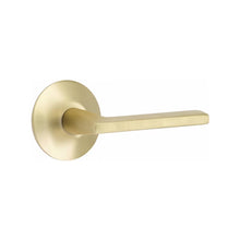 Load image into Gallery viewer, HELIOS (HLO) PRIVACY (BED/BATH) LEVER WITH 2-3/8" BACKSET AND 1/4" ROUND FACEPLATE AND STRIKEPLATE