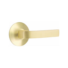 Load image into Gallery viewer, BRESLIN (BRL) PRIVACY (BED/BATH) LEVER WITH 2-3/8" BACKSET AND 1/4" ROUND FACEPLATE AND STRIKEPLATE