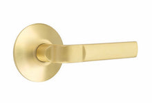 Load image into Gallery viewer, ASTON (AST) PRIVACY (BED/BATH) LEVER WITH 2-3/8" BACKSET AND 1/4" ROUND FACEPLATE AND STRIKEPLATE