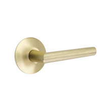 Load image into Gallery viewer, STUTTGART (STU) PASSAGE (HALL/CLOSET) LEVER WITH 2-3/8" BACKSET AND 1/4" ROUND FACEPLATE AND STRIKEPLATE