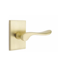 Load image into Gallery viewer, LUZERN (LU) PRIVACY (BED/BATH) LEVER WITH 2-3/8" BACKSET AND 1/4" ROUND FACEPLATE AND STRIKEPLATE