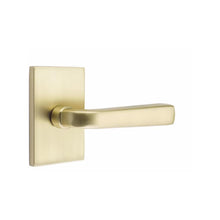 Load image into Gallery viewer, SION (SIO) PRIVACY (BED/BATH) LEVER WITH 2-3/8" BACKSET AND 1/4" ROUND FACEPLATE AND STRIKEPLATE